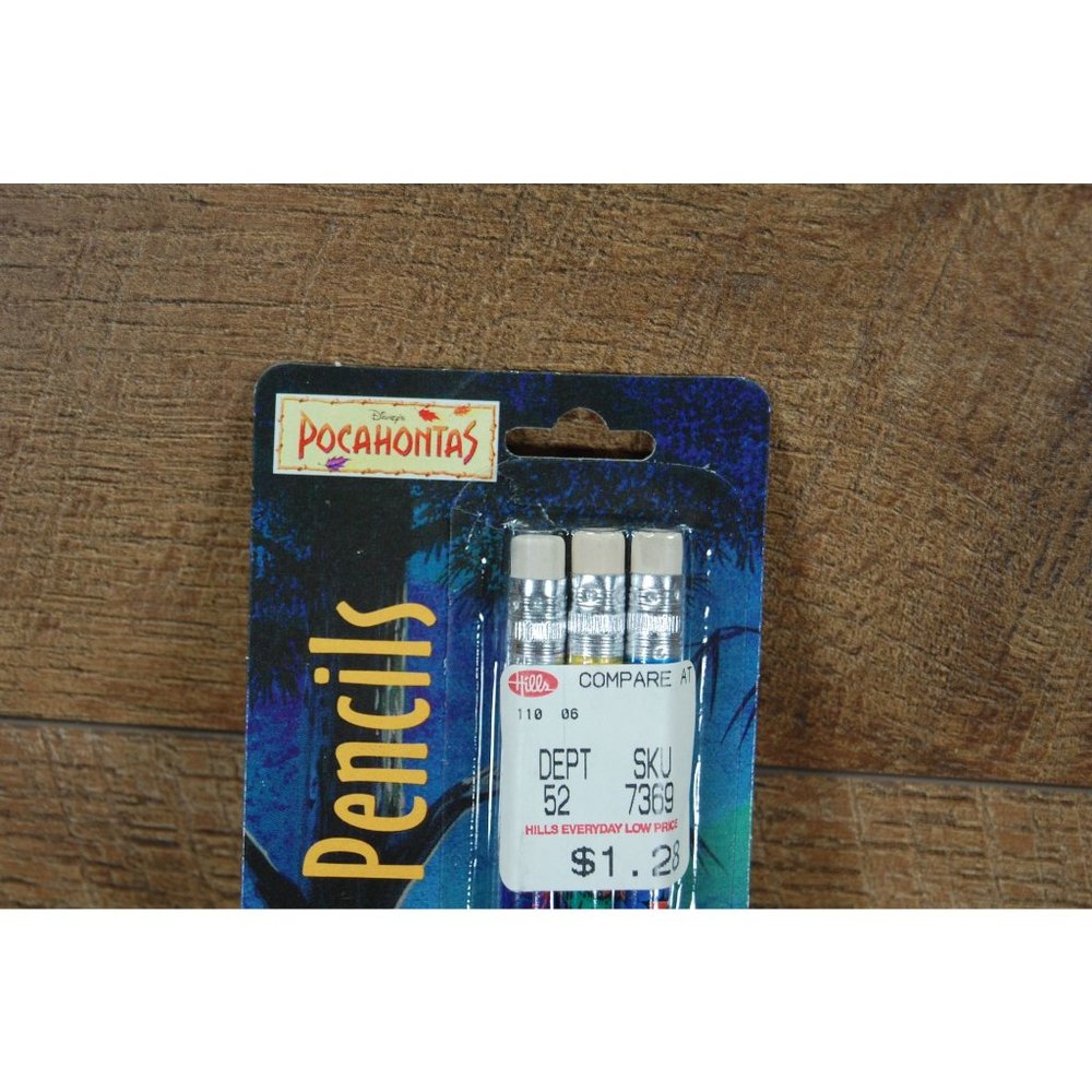 Vintage Disney Pocahontas Collectors Pencils Impact, Inc Hills Department Store - Picture 7 of 7
